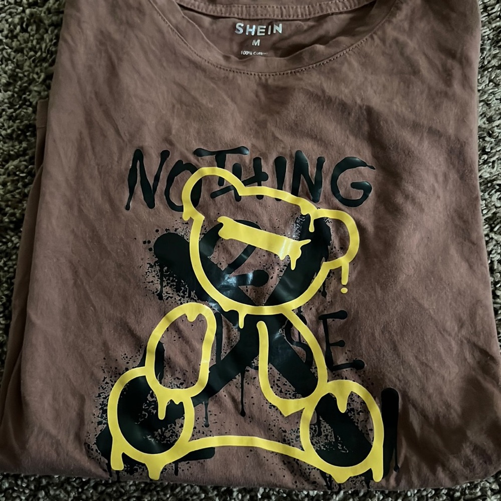 Shein Graphic Teddy Bear T-Shirt